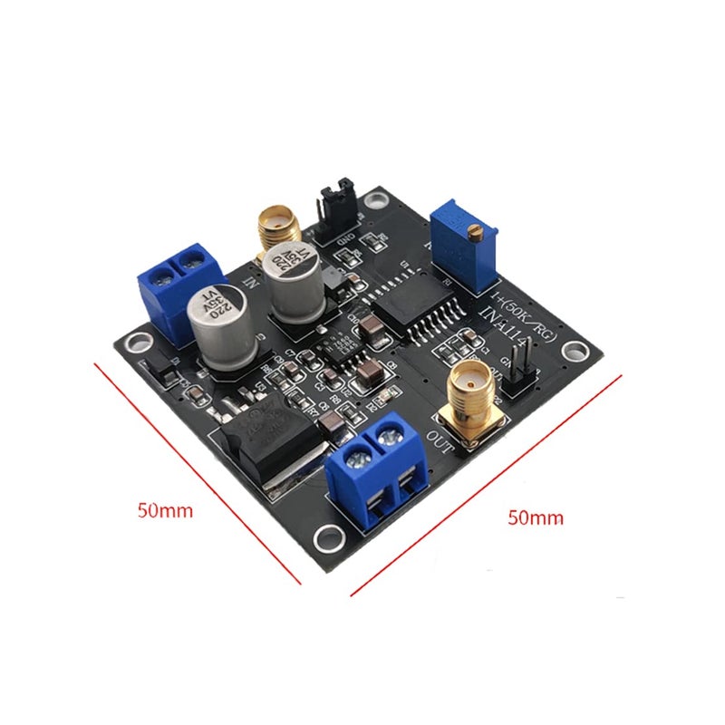 Taidacent INA114 Instrumentation Amplifier 1000 Times Gain Adjustable Single-Supply Operation Single-Ended/Differential Input - Image 3